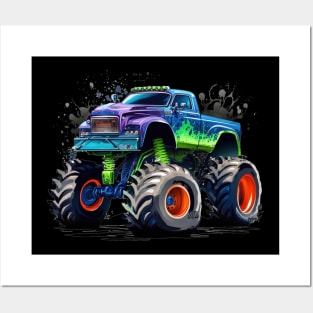 monster cars and tracks lover Posters and Art